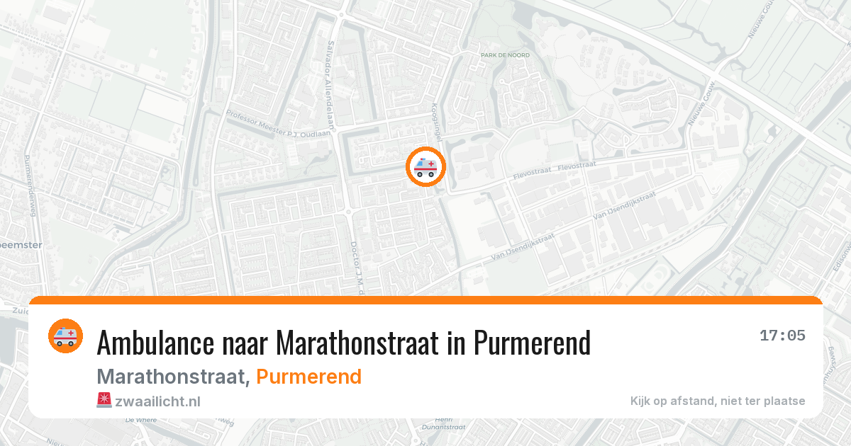 Ambulance naar Marathonstraat in Purmerend — 11 aug 2026