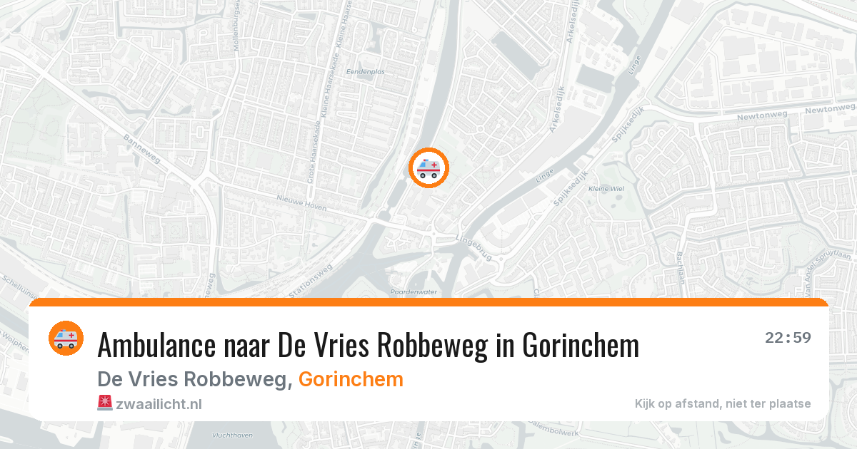 Ambulance naar De Vries Robbeweg in Gorinchem — 7 jun 2026