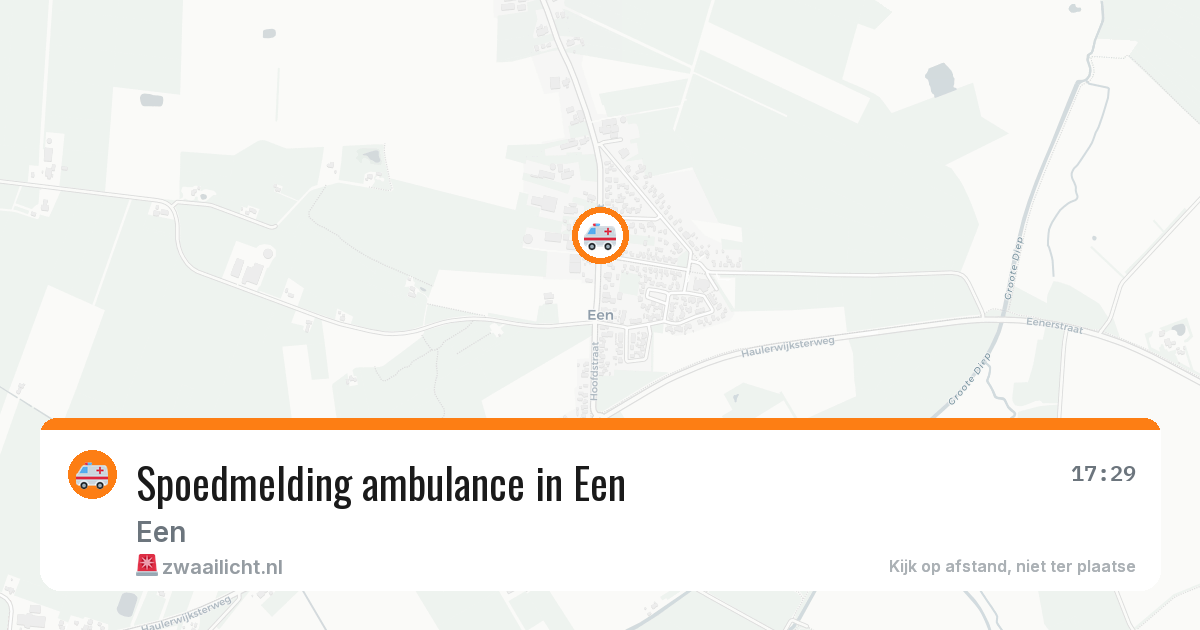Spoedmelding ambulance in Een — 21 mrt 2026