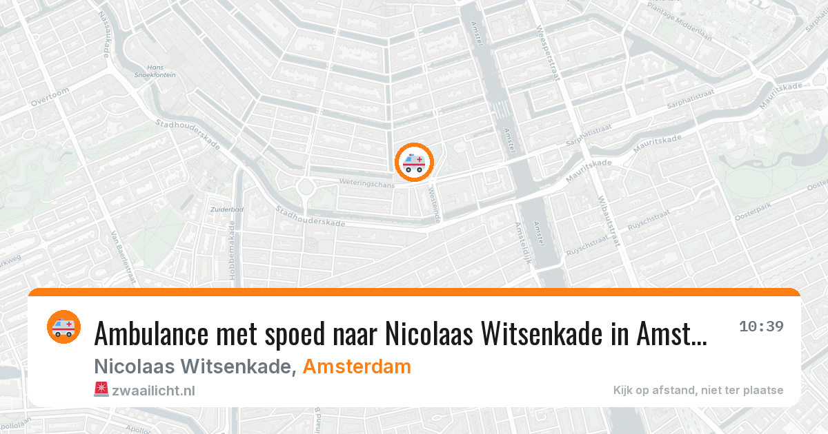 Ambulance met spoed naar Nicolaas Witsenkade in Amsterdam — 8 feb 2026