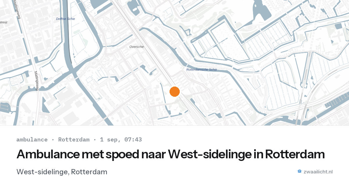 Ambulance met spoed naar West-sidelinge in Rotterdam — 1 sep 2026
