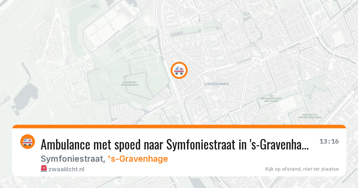 Ambulance met spoed naar Symfoniestraat in 's-Gravenhage — 21 mei 2026