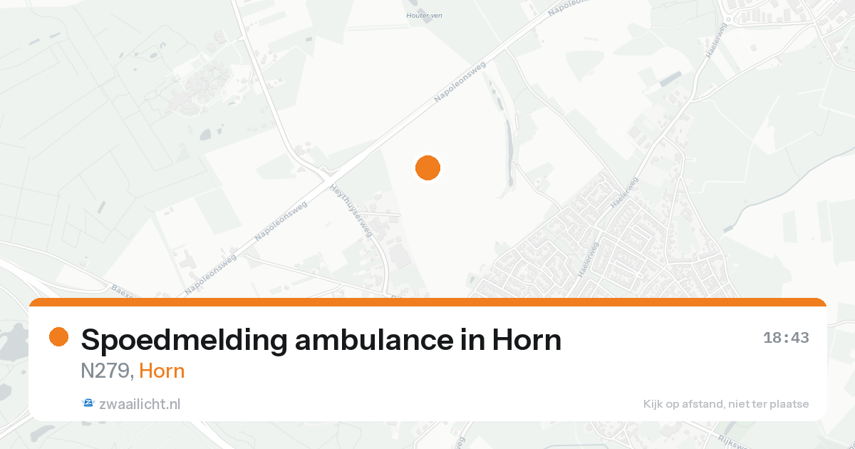 Spoedmelding ambulance in Horn — 25 aug 2026