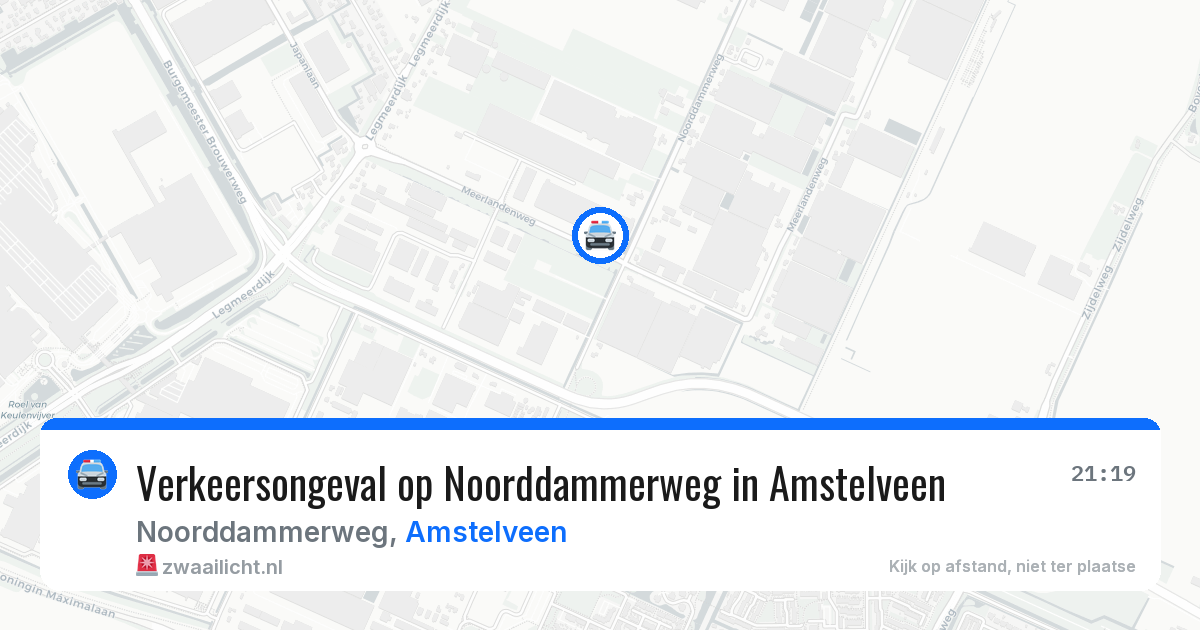 Verkeersongeval op Noorddammerweg in Amstelveen — 25 jun 2026