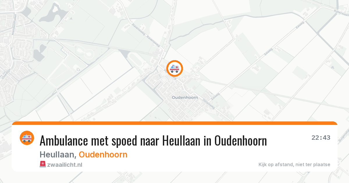 Ambulance met spoed naar Heullaan in Oudenhoorn — 13 aug 2026