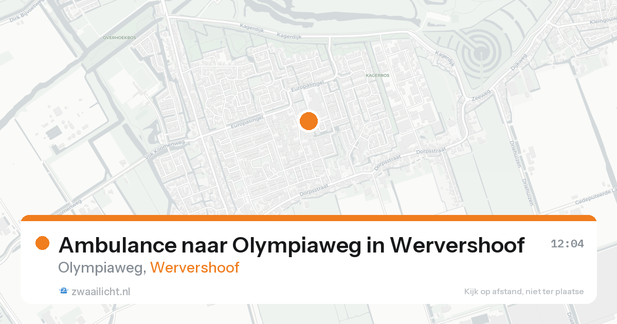 Ambulance naar Olympiaweg in Wervershoof — 21 aug 2026