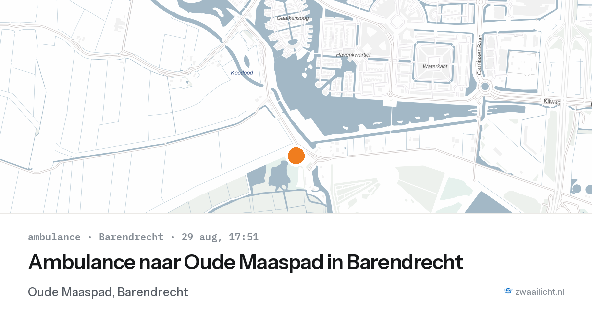 Ambulance naar Oude Maaspad in Barendrecht — 29 aug 2026