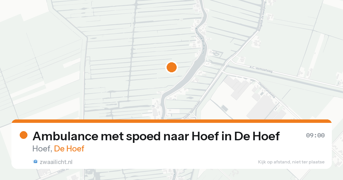 Ambulance met spoed naar Hoef in De Hoef — 16 aug 2026