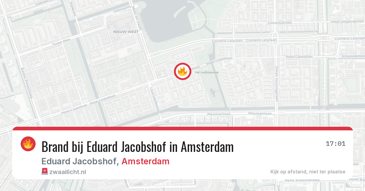 Brand bij Eduard Jacobshof in Amsterdam — 8 jul 2026