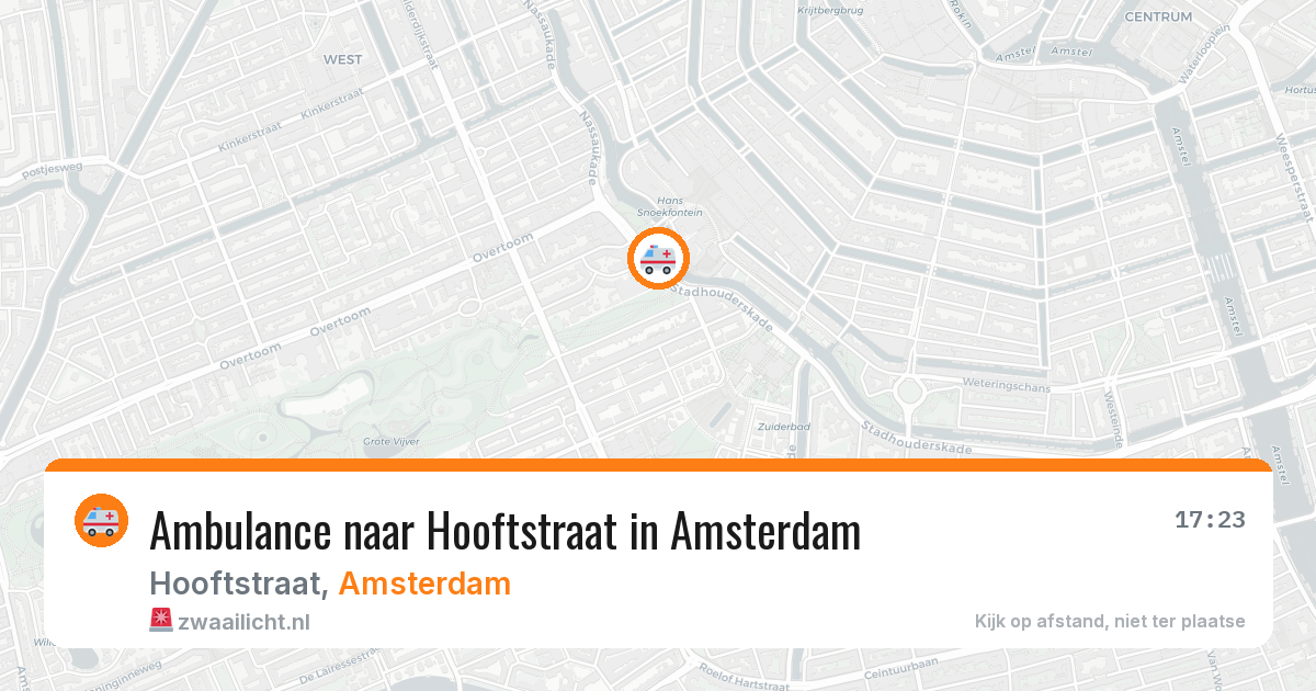 Ambulance naar Hooftstraat in Amsterdam — 4 apr 2026
