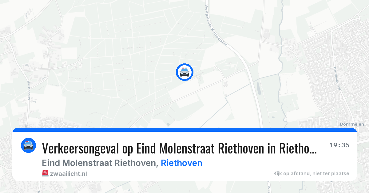 Verkeersongeval op Eind Molenstraat Riethoven in Riethoven — 19 apr 2026