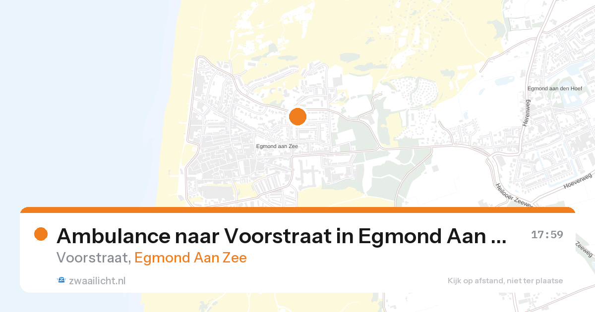 Ambulance naar Voorstraat in Egmond Aan Zee — 23 aug 2026