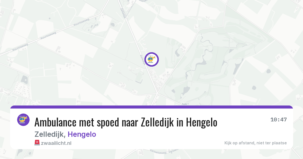 Ambulance met spoed naar Zelledijk in Hengelo — 4 aug 2026
