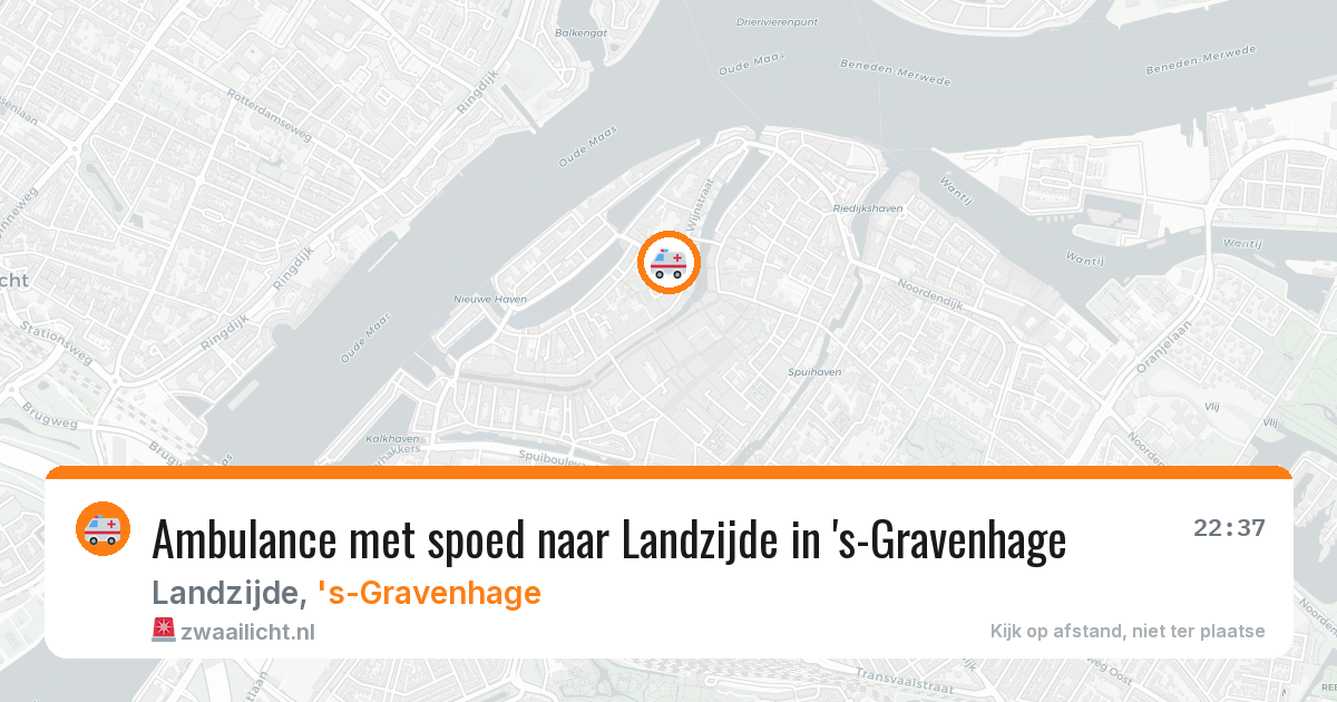 Ambulance met spoed naar Landzijde in 's-Gravenhage — 14 mrt 2026