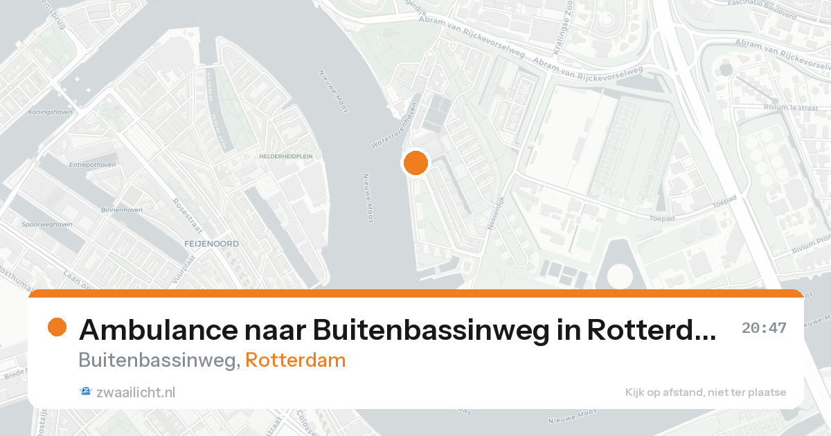 Ambulance naar Buitenbassinweg in Rotterdam — 24 aug 2026