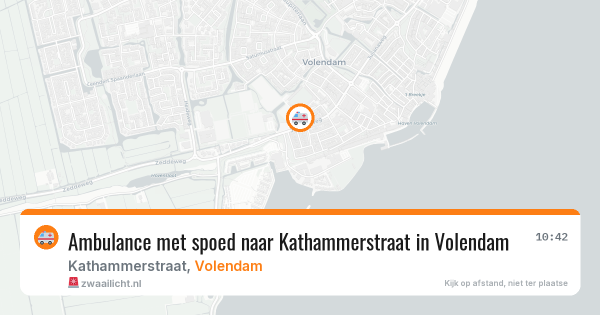 Ambulance met spoed naar Kathammerstraat in Volendam — 9 apr 2026