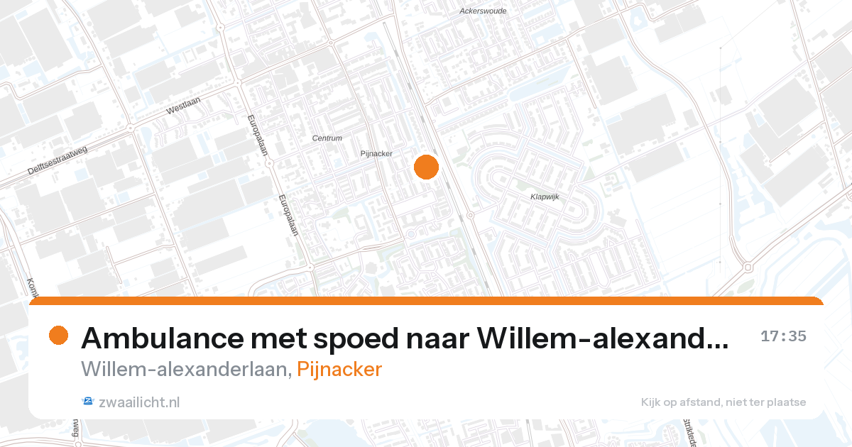 Ambulance met spoed naar Willem-alexanderlaan in Pijnacker — 8 jul 2026