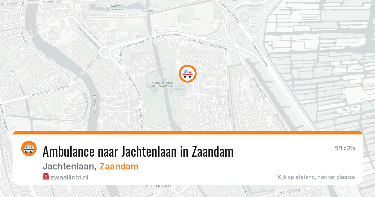 Ambulance naar Jachtenlaan in Zaandam — 10 aug 2026
