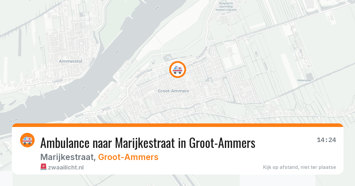 Ambulance naar Marijkestraat in Groot-Ammers — 13 jun 2026