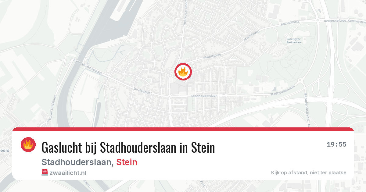 Gaslucht bij Stadhouderslaan in Stein — 20 mei 2026