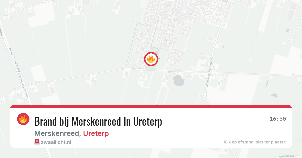 Brand bij Merskenreed in Ureterp — 5 jul 2026