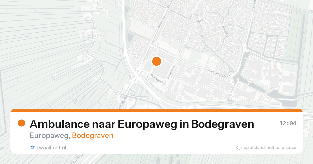 Ambulance naar Europaweg in Bodegraven — 18 jul 2026