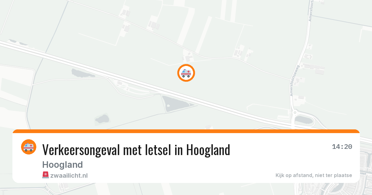 Verkeersongeval met letsel in Hoogland — 12 aug 2026