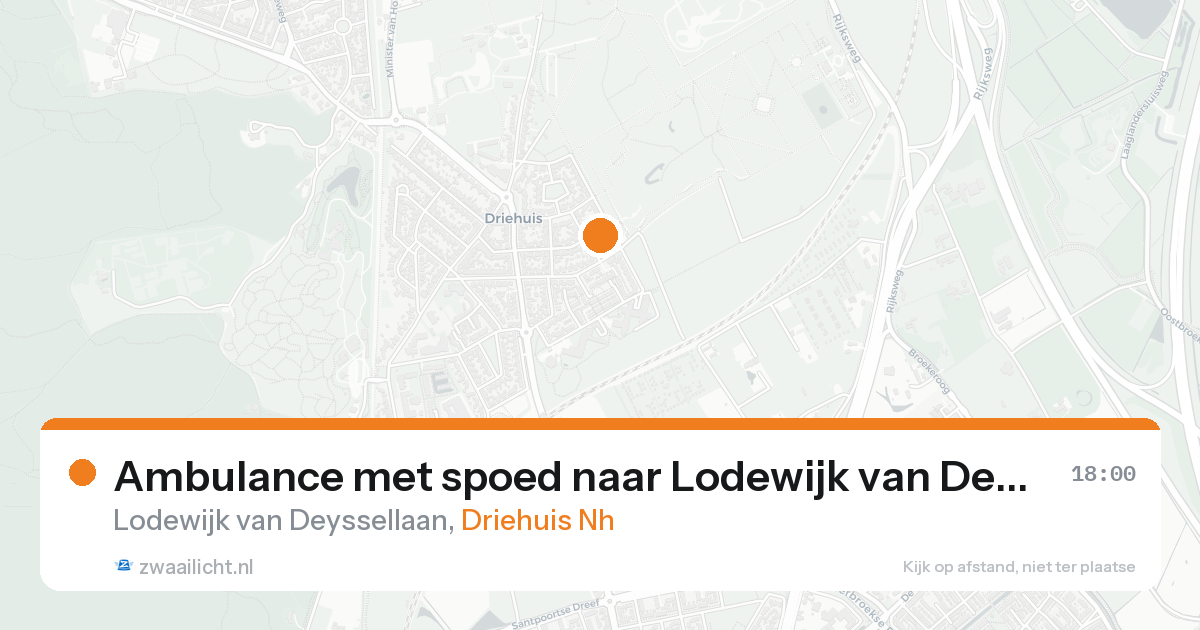 Ambulance met spoed naar Lodewijk van Deyssellaan in Driehuis Nh — 14 aug 2026