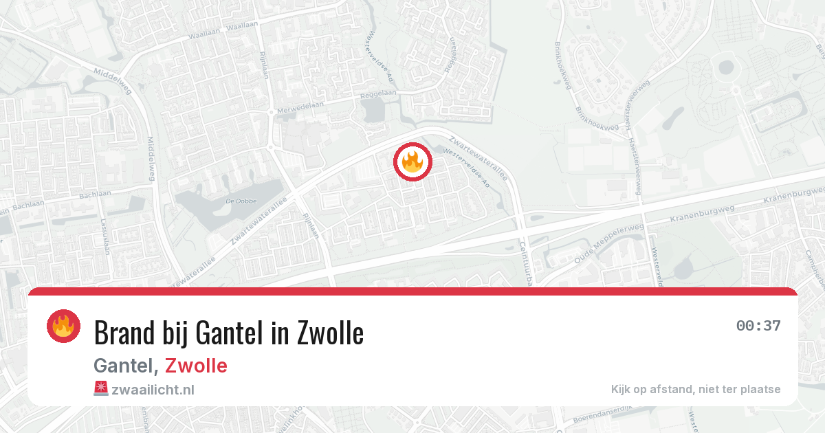 Brand bij Gantel in Zwolle — 5 aug 2026
