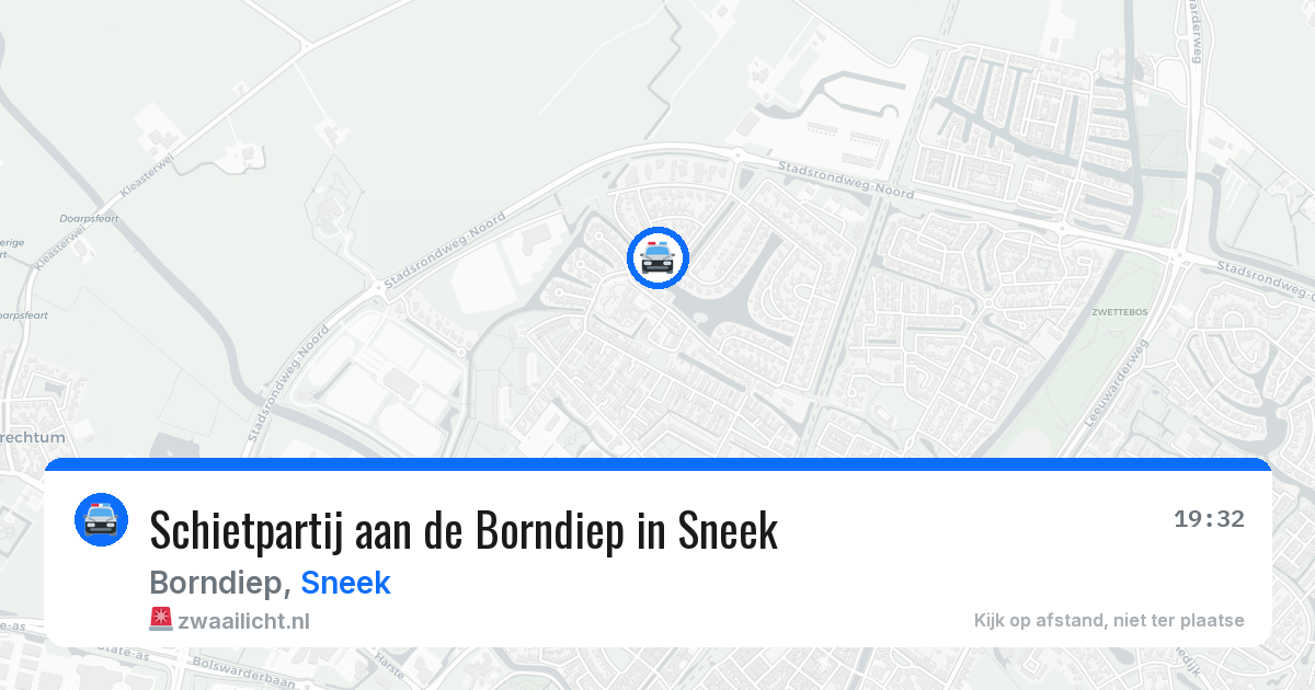 Schietpartij aan de Borndiep in Sneek — 25 mei 2026