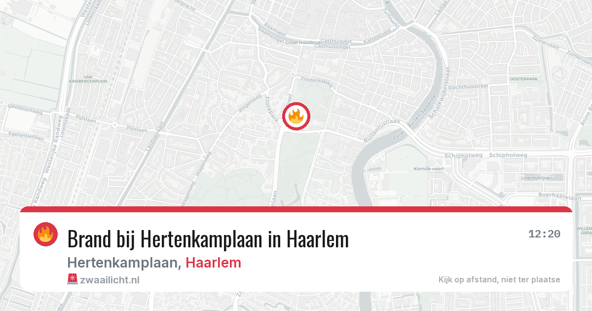 Brand bij Hertenkamplaan in Haarlem — 29 jul 2026