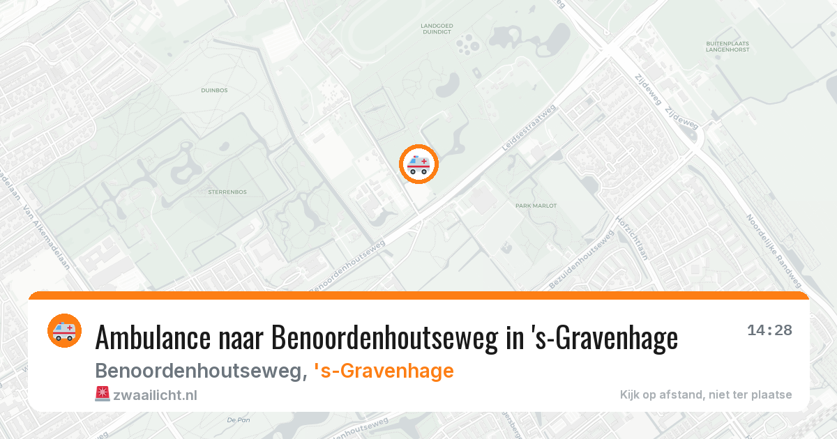Ambulance naar Benoordenhoutseweg in 's-Gravenhage — 4 mei 2026