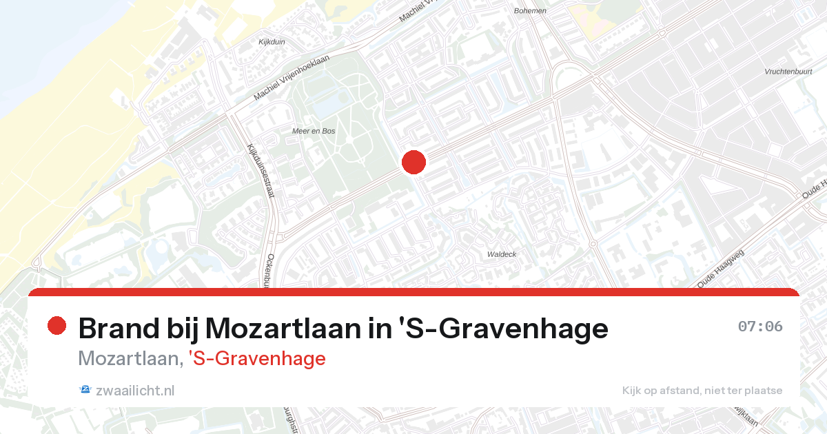 Brand bij Mozartlaan in 'S-Gravenhage — 27 aug 2026