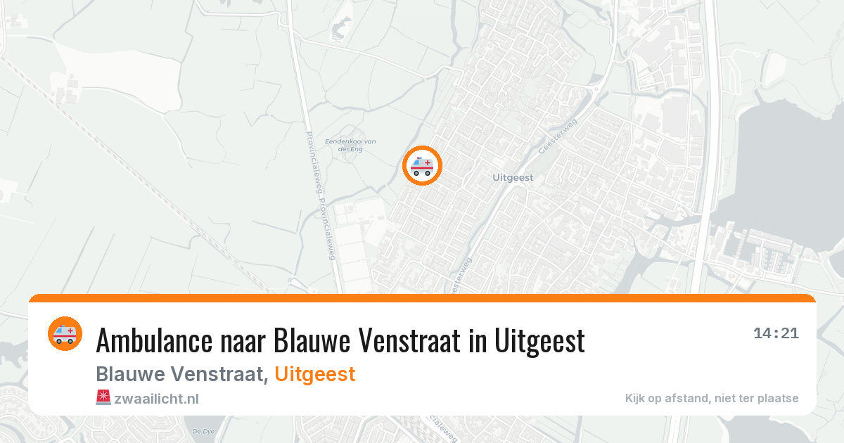 Ambulance naar Blauwe Venstraat in Uitgeest — 2 jun 2026