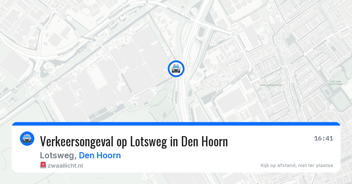Verkeersongeval op Lotsweg in Den Hoorn — 7 aug 2026