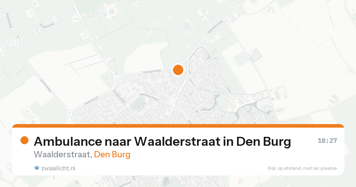 Ambulance naar Waalderstraat in Den Burg — 17 aug 2026