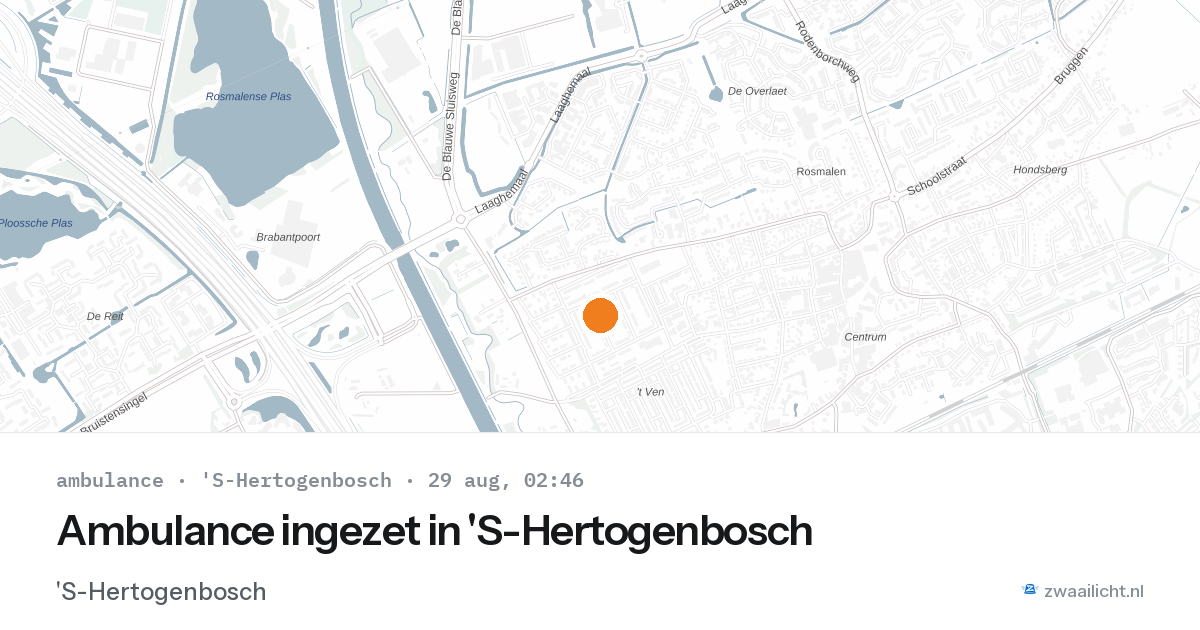 Ambulance ingezet in 'S-Hertogenbosch — 29 aug 2026
