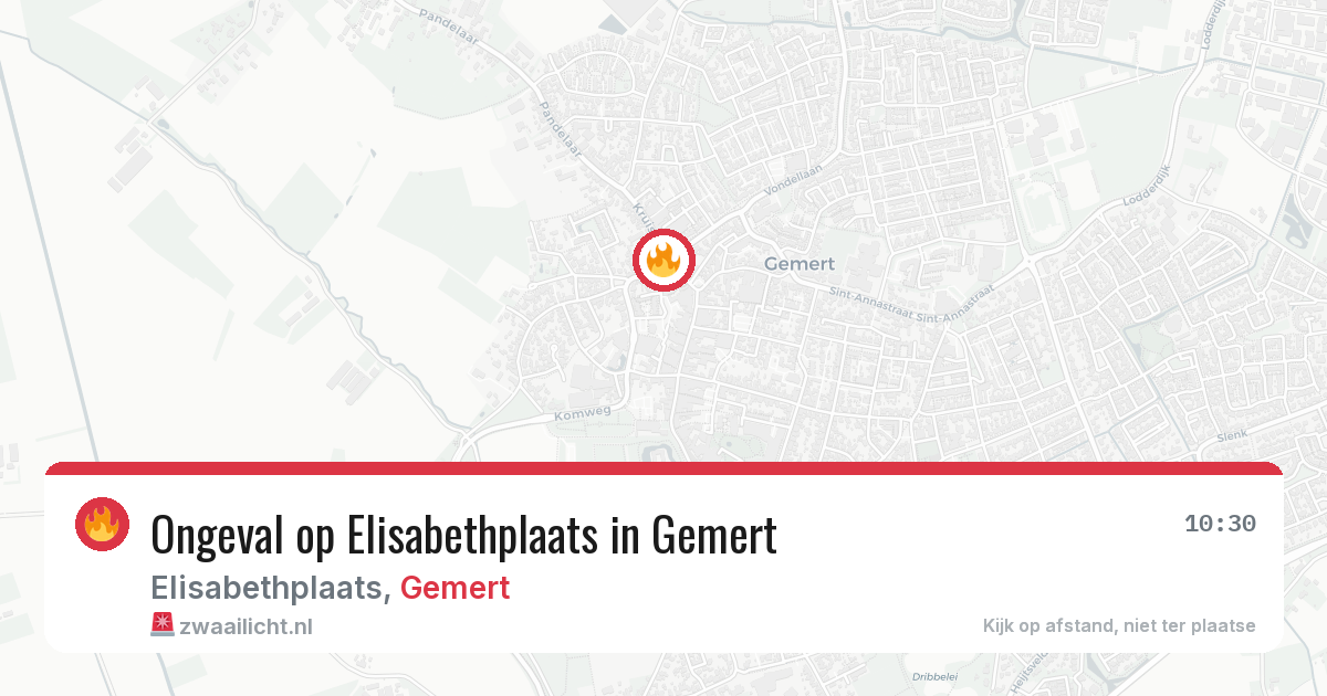 Ongeval op Elisabethplaats in Gemert — 2 aug 2026
