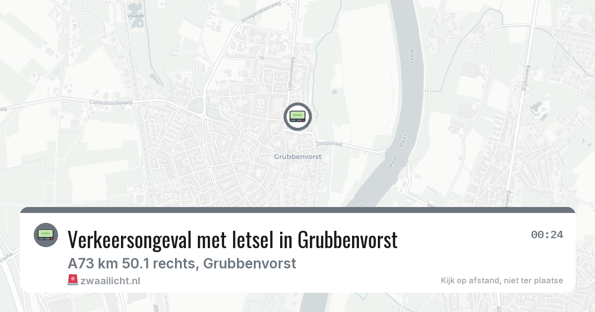 Verkeersongeval met letsel in Grubbenvorst — 11 apr 2026