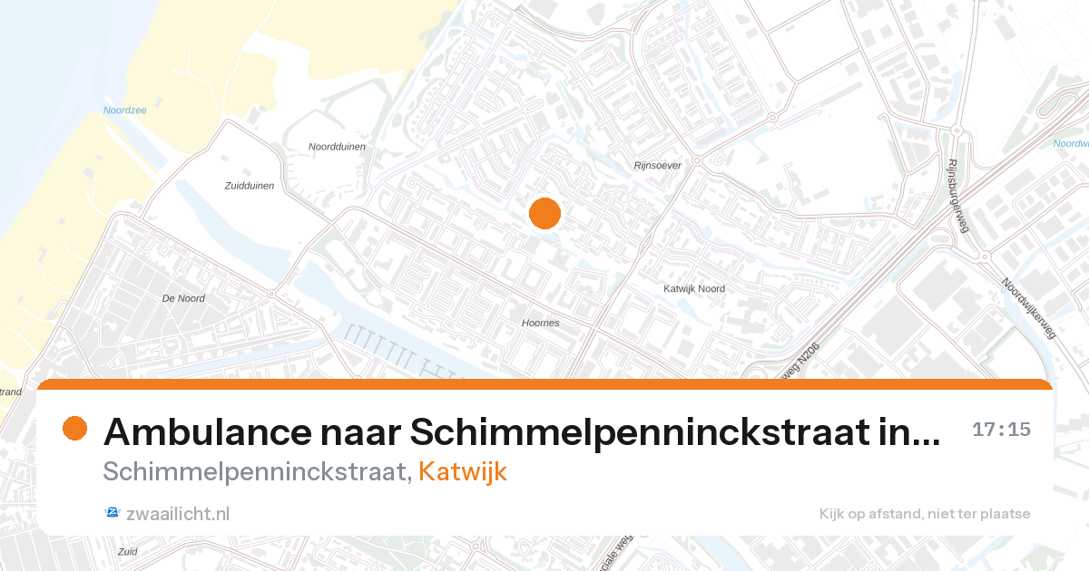 Ambulance naar Schimmelpenninckstraat in Katwijk — 27 aug 2026