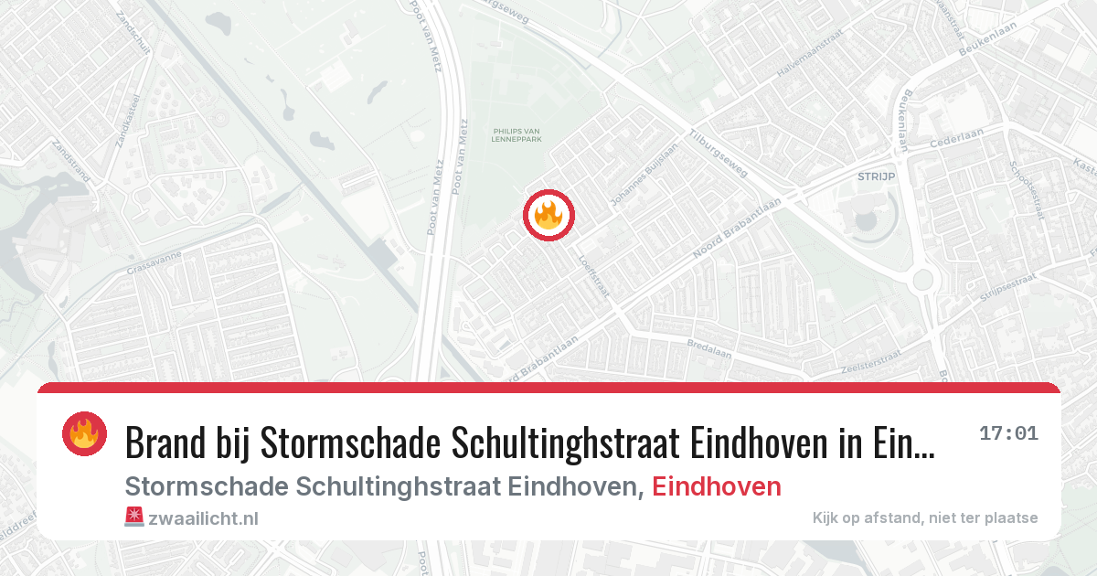 Brand bij Stormschade Schultinghstraat Eindhoven in Eindhoven — 6 mei 2026