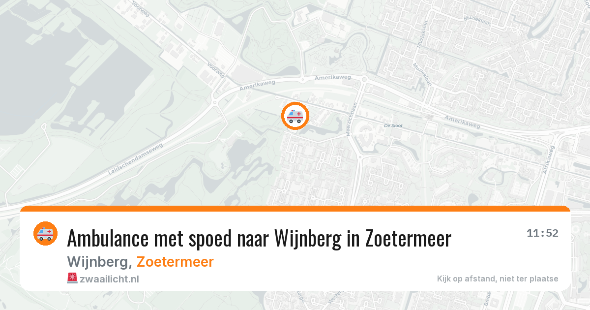 Ambulance met spoed naar Wijnberg in Zoetermeer — 27 mei 2026