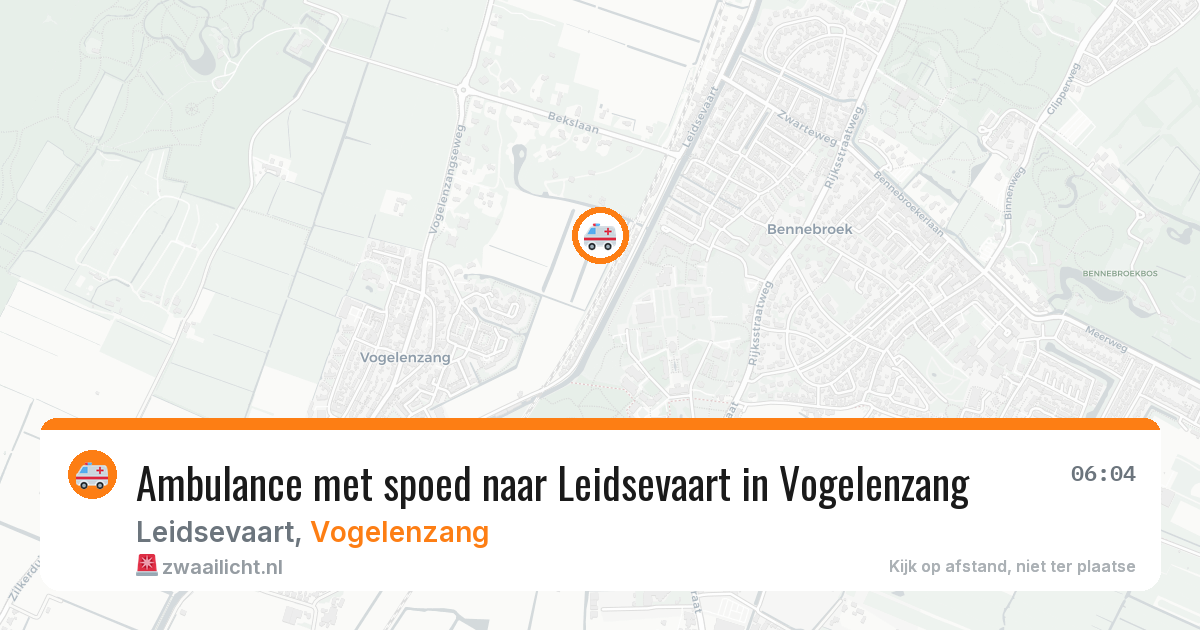 Ambulance met spoed naar Leidsevaart in Vogelenzang — 19 mrt 2026