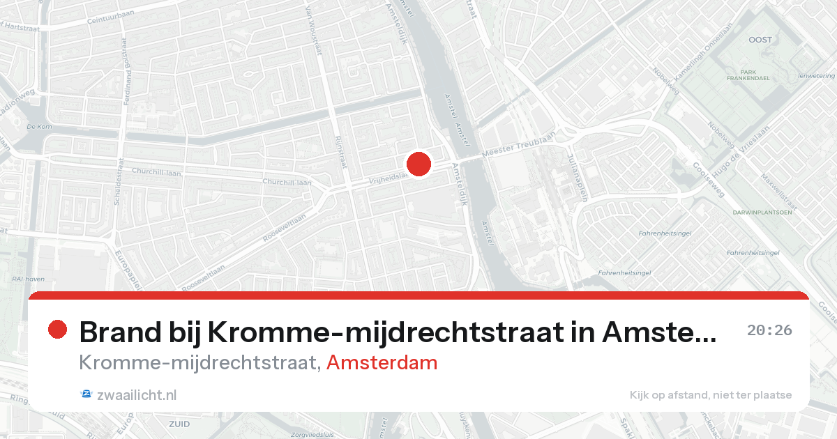 Brand bij Kromme-mijdrechtstraat in Amsterdam — 17 aug 2026