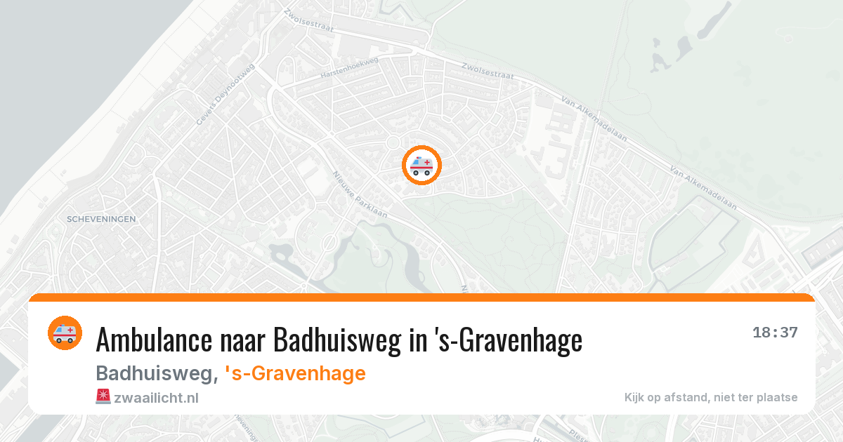 Ambulance naar Badhuisweg in 's-Gravenhage — 8 jul 2026