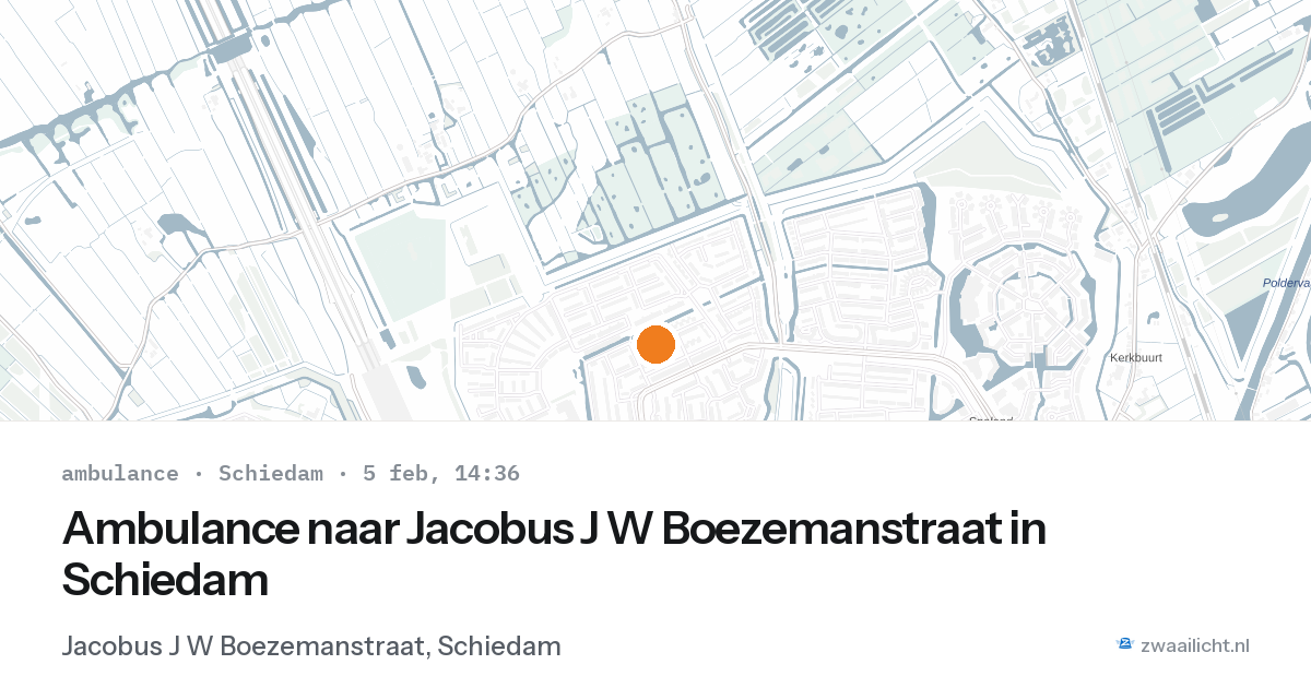 Ambulance naar Jacobus J W Boezemanstraat in Schiedam — 5 feb 2026