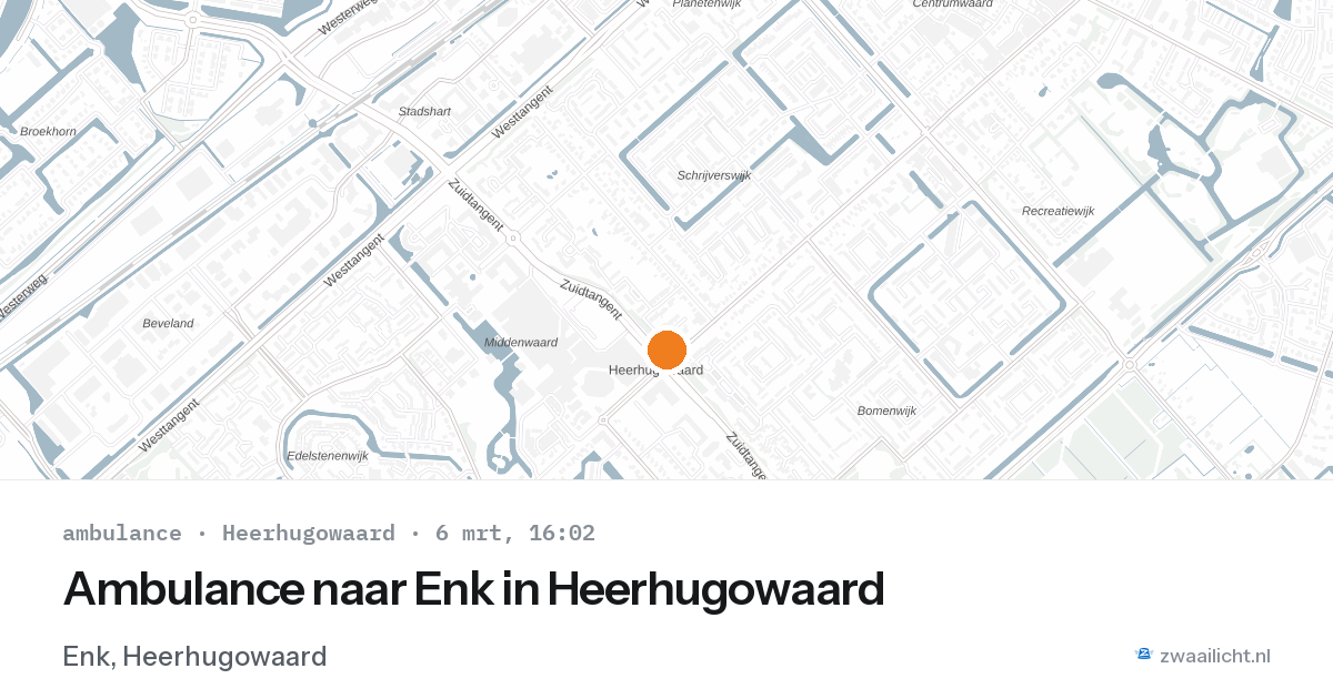Ambulance naar Enk in Heerhugowaard — 6 mrt 2026