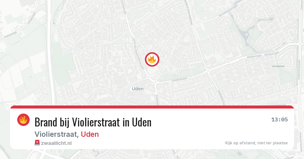 Brand bij Violierstraat in Uden — 3 aug 2026