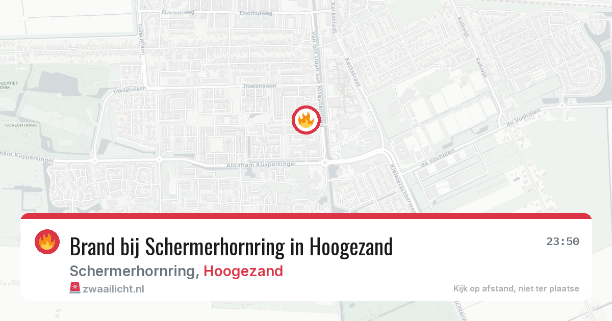 Brand bij Schermerhornring in Hoogezand — 28 jun 2026