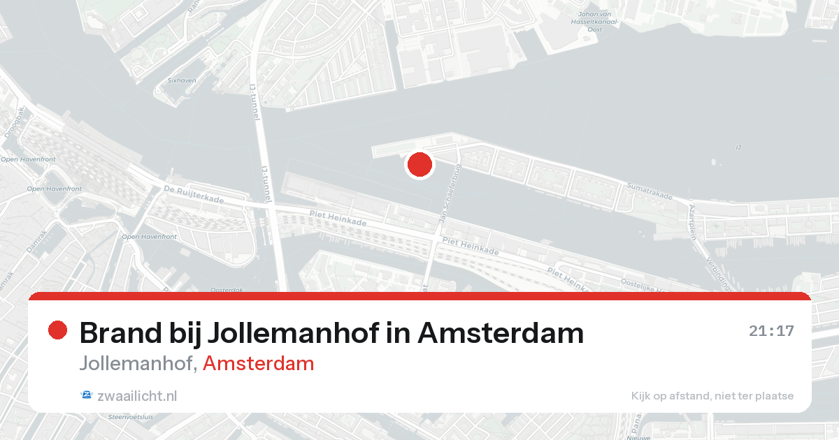 Brand bij Jollemanhof in Amsterdam — 21 aug 2026